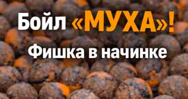 Новинка - насадочный трехцветный бойл "МУХА".