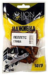 Пеллетс насадочный Наживка с резинкой LION BAITS Слива 8мм 50гр