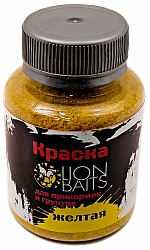 Краска для прикормок и грунтов LION BAITS Желтая 130мл
