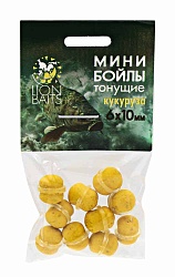 Мини бойлы тонущие на резинке LION BAITS Кукуруза 6х10мм