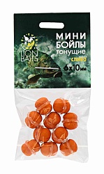 Мини бойлы тонущие на резинке LION BAITS Слива 6х10мм