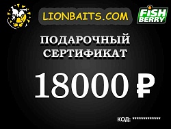 Подарочный сертификат LION на 18000 рублей