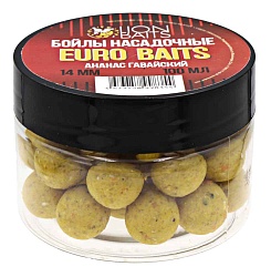 Бойлы насадочные LION BAITS серии EURO Ананас гавайский 14мм 100мл