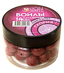Бойлы насадочные серии Ловят и точка LION BAITS Глория 14мм 100мл