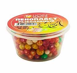 Пенопласт рыболовный цветной микс LION BAITS Тигровый орех 4-7мм 50мл