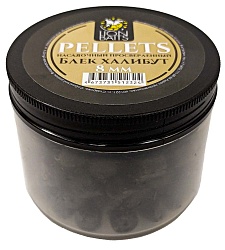 Пеллетс насадочный просверленный LION BAITS Блек халибут 8мм 100гр