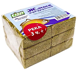 Жмых кукурузный Макуха FISHBERRY Топленое молоко 12шт Река 3 часа+