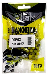 Горох насадочный Наживка LION BAITS Клубника 50гр