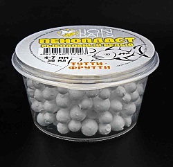 Пенопласт рыболовный белый LION BAITS Тутти-фрутти 4-7мм 50мл