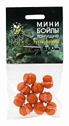Мини бойлы тонущие на резинке LION BAITS Тутти-Фрутти 6х10мм