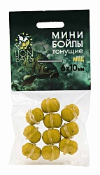 Мини бойлы тонущие на резинке LION BAITS Мед 6х10мм