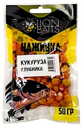 Кукуруза насадочная Наживка натуральная LION BAITS Клубника 50гр