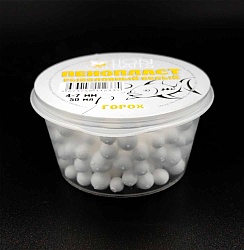 Пенопласт рыболовный белый LION BAITS Горох 4-7мм 50мл