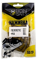 Пеллетс насадочный Наживка с резинкой LION BAITS Мед 8мм 50гр