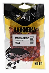 Зерновой микс Наживка натуральная LION BAITS Мед 50гр